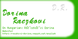 dorina raczkovi business card